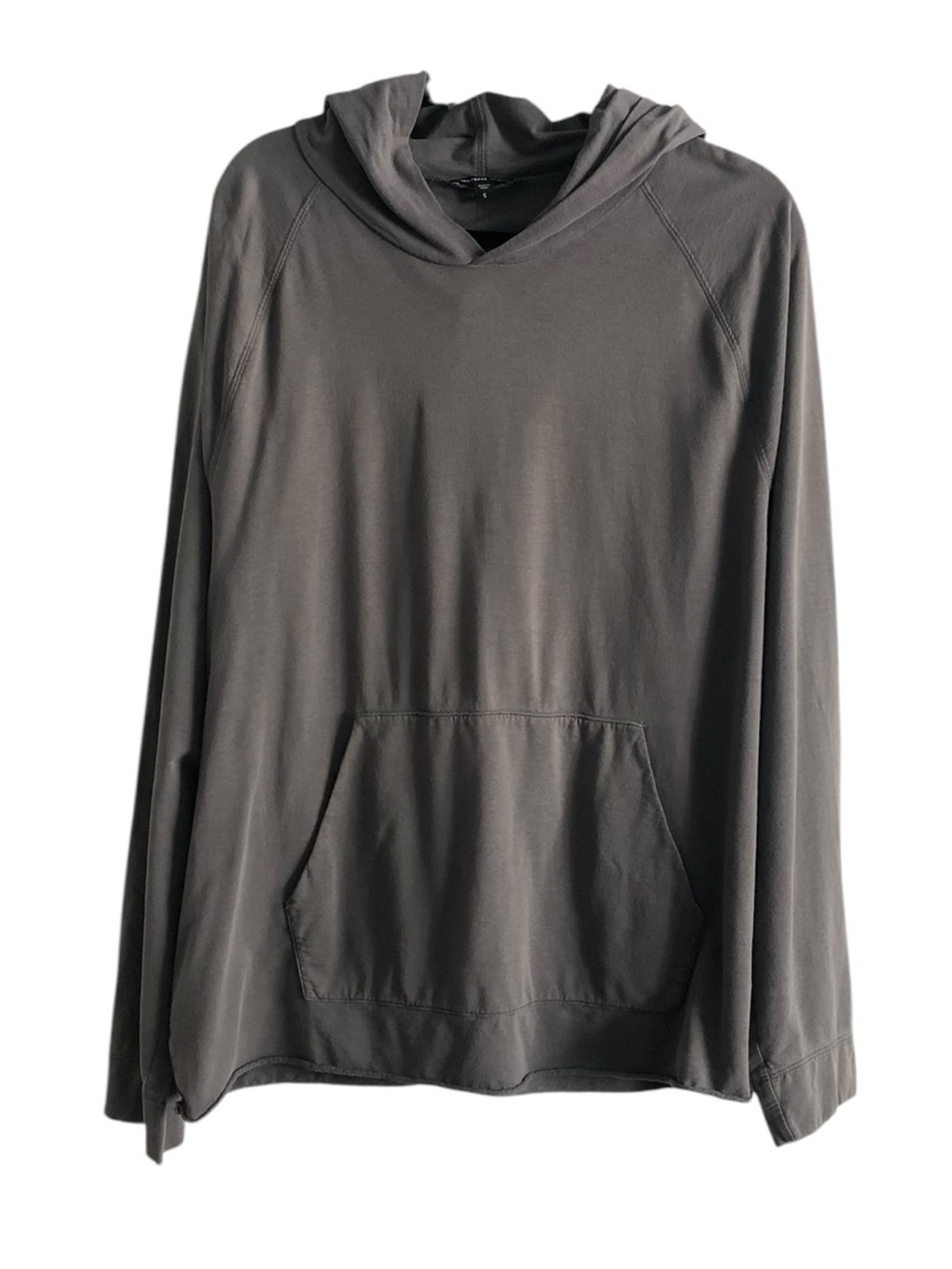 James Perse Corey Charcoal Hooded Pullover Sweatshirt Size XXL